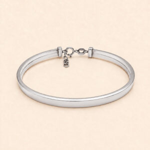 Plain White Gold Bangle