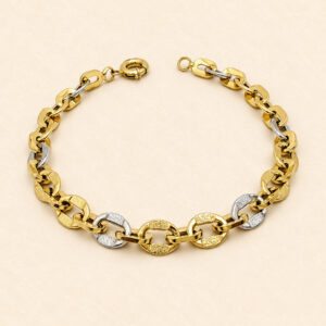 Cuban Two Tone Bracelet