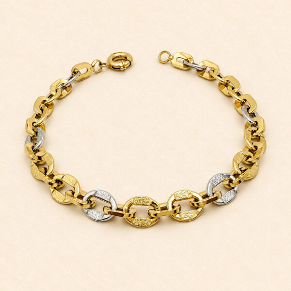 Cuban Two Tone Bracelet