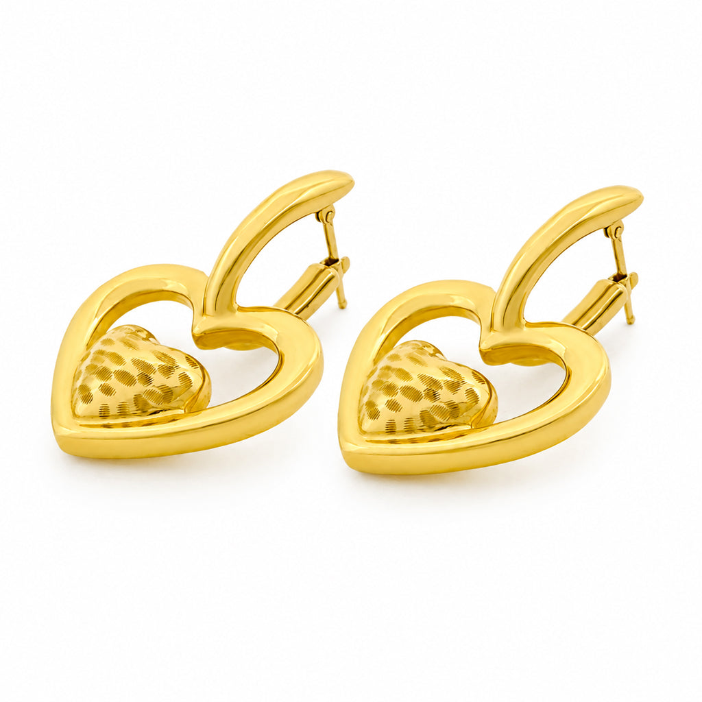 18K Yellow Gold Hoop Earrings