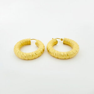 18K Yellow Gold Versace Hoop Earrings