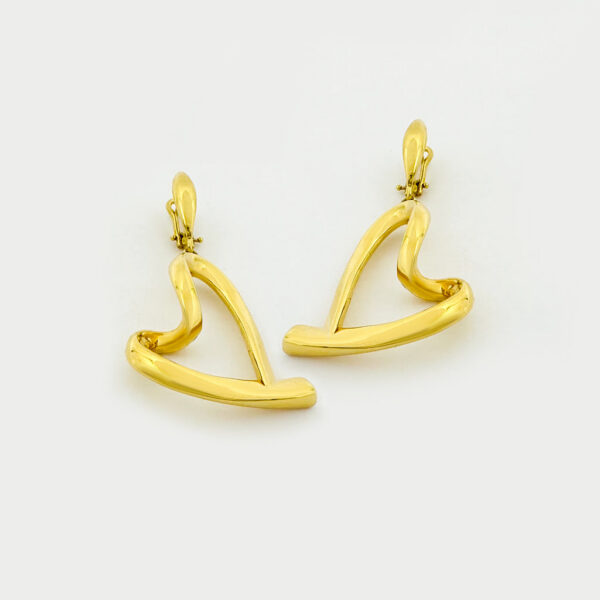 18K Two Color Love Knot Stud Earrings