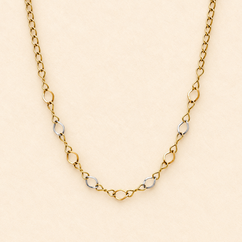 Two Tone Link Necklace