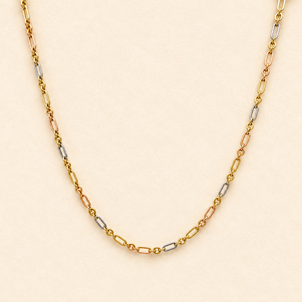 Tricolor Link Necklace