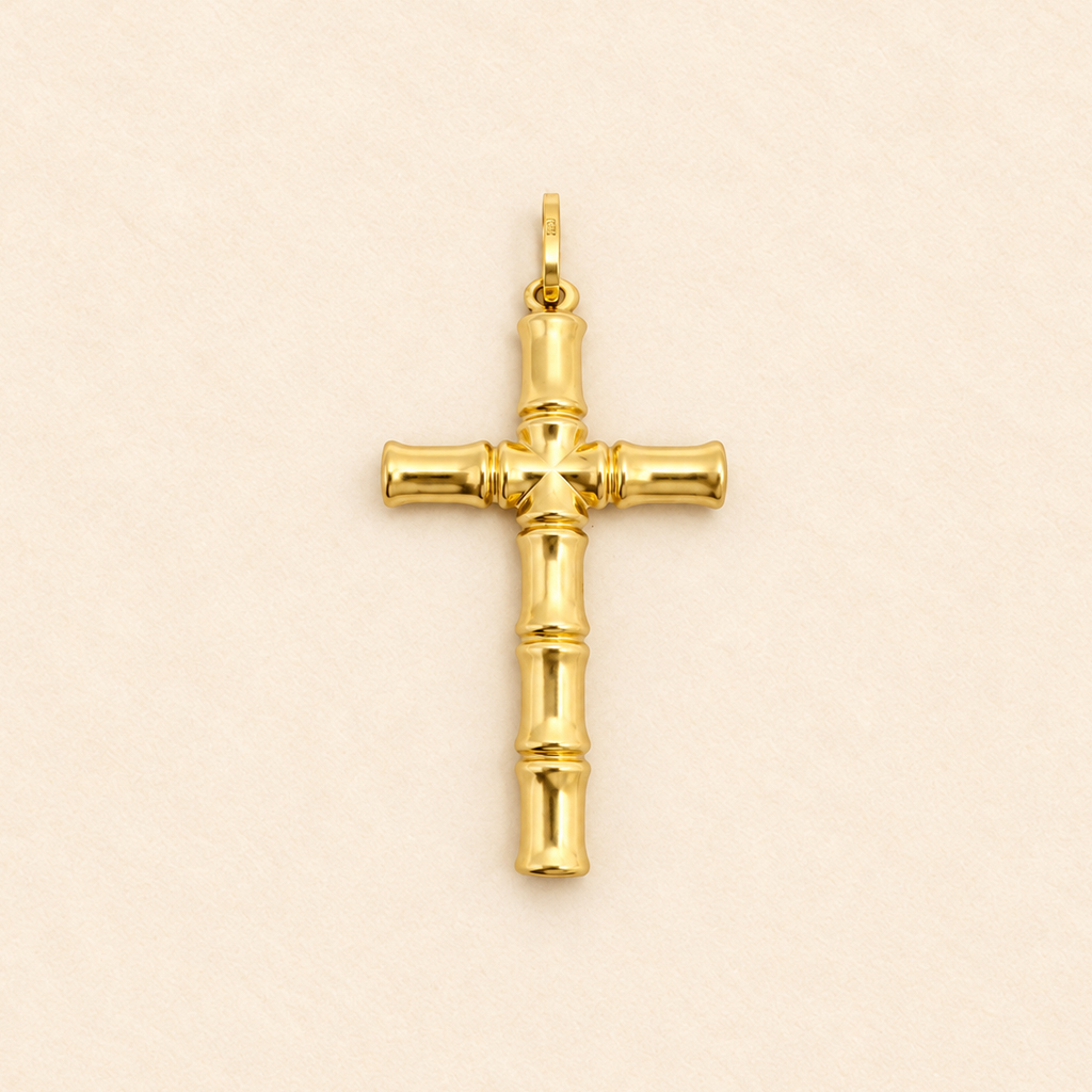 Bamboo Cross Pendant